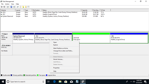 Extend Volume still disabled