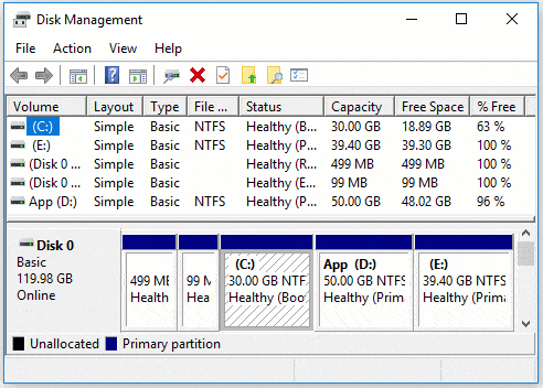 Merge partitions