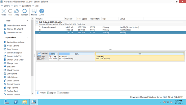 Partitions merged